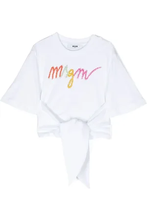 Msgm Playera con detalles de mostacillas
