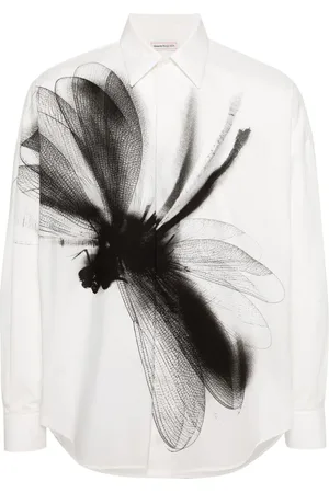 Alexander McQueen Camisa con libélula estampada