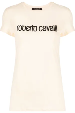 Roberto Cavalli Playera stretch con logo bordado