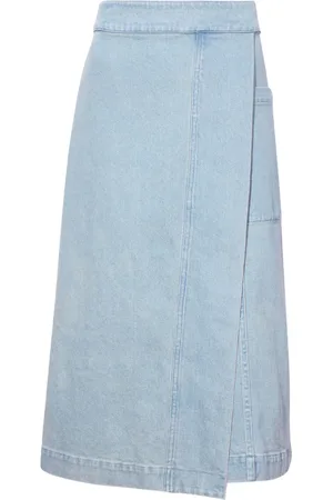 Proenza Schouler Falda midi de mezclilla Iris