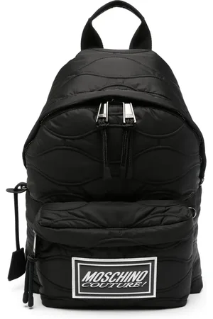 Moschino Mochila capitonada con parche del logo