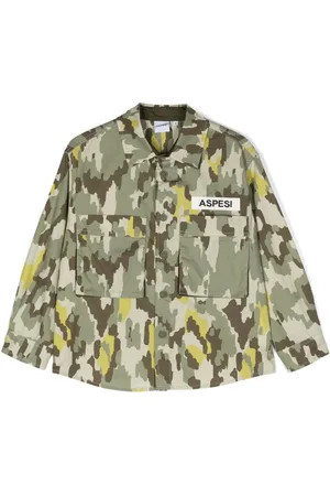 Aspesi Camisa con estampado militar