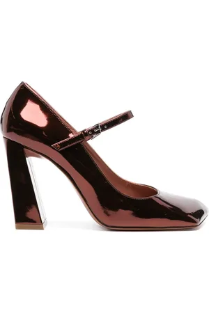 Amina Muaddi Zapatillas Charlotte con tacón de 95mm
