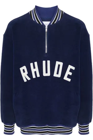 Rhude Sudadera con parche del logo y cierre