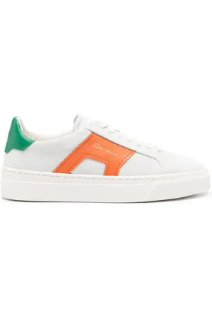 santoni Tenis de gamuza con logo estampado