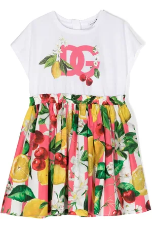 Dolce & Gabbana Vestido acampanado con logo estampado