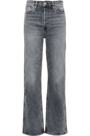 RE/DONE Jeans rectos con tiro alto