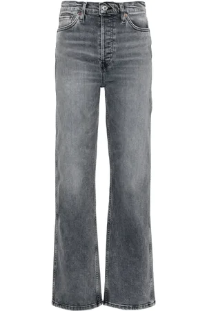 RE/DONE Jeans rectos con tiro alto