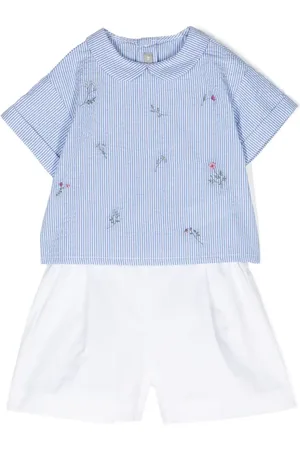 Il gufo Set de shorts con motivo de rayas