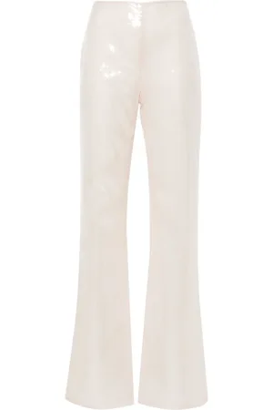 Alberta Ferretti Pantalones palazzo con detalles de lentejuelas