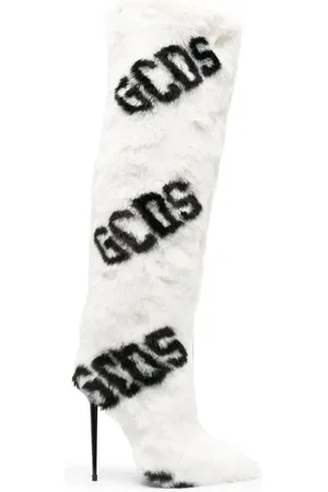 GCDS Botas texturizadas con logo estampado y tacón de 110mm