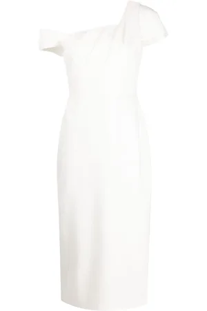 Marchesa Notte Vestido midi asimétrico
