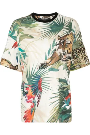 Roberto Cavalli Playera con estampado de jungla