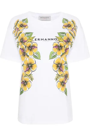 Ermanno Firenze Playera con logo estampado