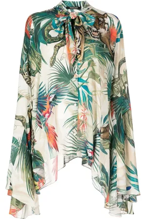 Roberto Cavalli Blusa con estampado de jungla