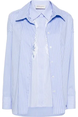 Ermanno Firenze Camisa a capas con motivo de rayas