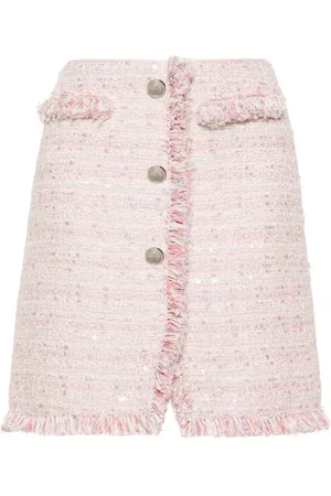 Giambattista Valli Falda corta tweed con cintura alta