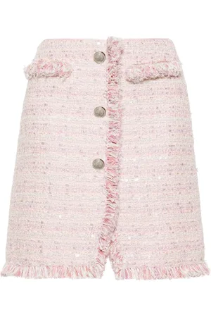 Giambattista Valli Falda corta tweed con cintura alta
