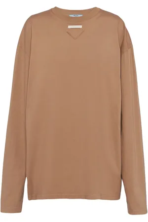 Prada Playera con logo triangular