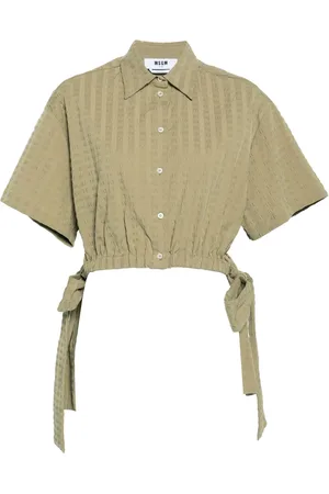 Msgm Camisa corta de tejido seersucker