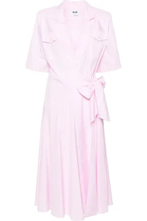 Msgm Vestido con rayas estampadas