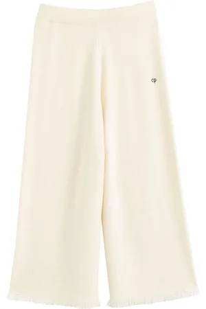 Chinti & Parker Pantalones anchos con dobladillo deshilachado