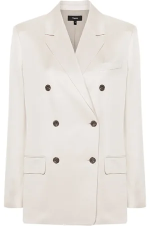 THEORY Blazer con doble botonadura y solapas de muesca