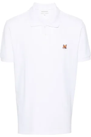 Maison Kitsuné Playera tipo polo con parche Fox