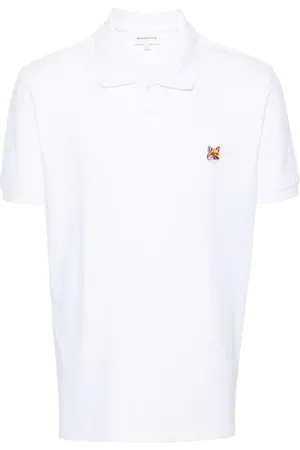 Maison Kitsuné Playera tipo polo con parche Fox