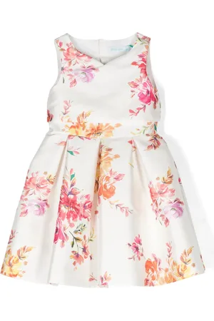 Abel & Lula Vestido con estampado floral y pliegues