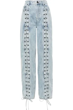 ROTATE Jeans rectos con tiro alto