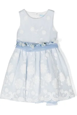 Abel & Lula Vestido con cinturón y aplique floral