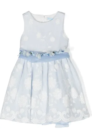 Abel & Lula Vestido con cinturón y aplique floral