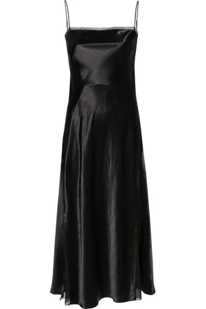 Vince Slip dress de seda con paneles transparentes