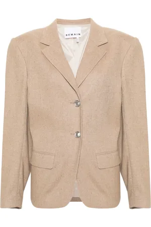 REMAIN Blazer texturizado con detalle plisado