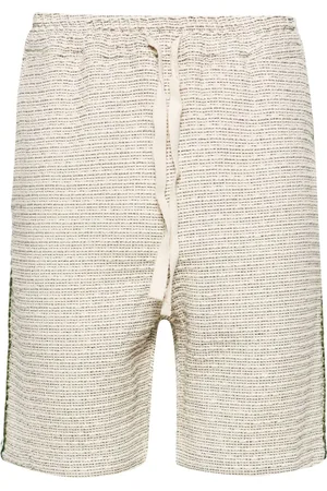 Drôle de Monsieur Shorts de bouclé con ribete trenzado