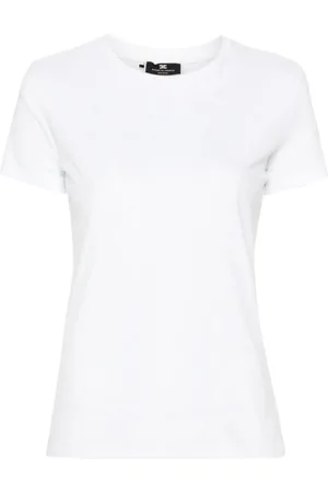 Elisabetta Franchi Playera con monograma y detalles de strass