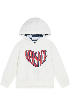 VERSACE Hoodie con logo y corazón estampado