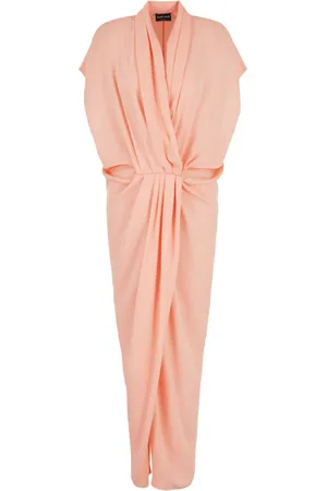 Giorgio Armani Vestido midi de seda con diseño drapeado