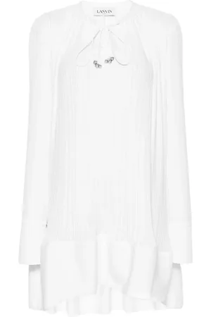 Lanvin Vestido corto con diseño plisado