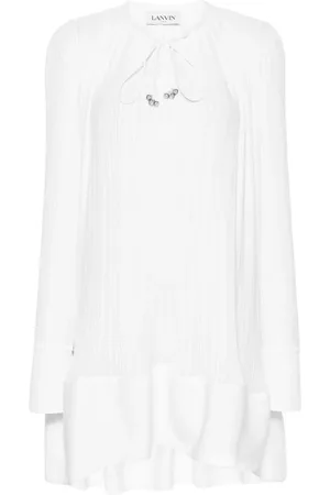 Lanvin Vestido corto con diseño plisado