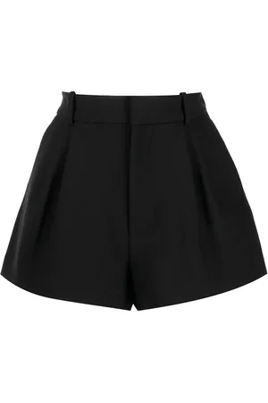 AREA Shorts de vestir con pinzas y placa del logo