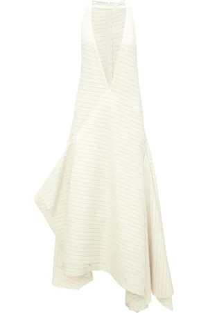 J.W.Anderson Vestido drapeado con motivo de rayas