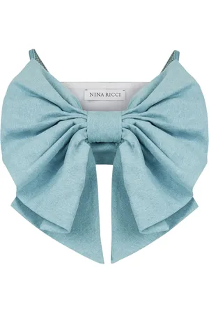 Nina Ricci Bralette de mezclilla con moño oversize