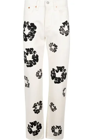 DENIM TEARS Jeans rectos con guirnaldas estampadas de x Levi