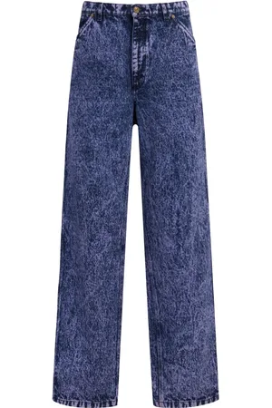 Marni Jeans rectos con tiro medio y efecto lavado