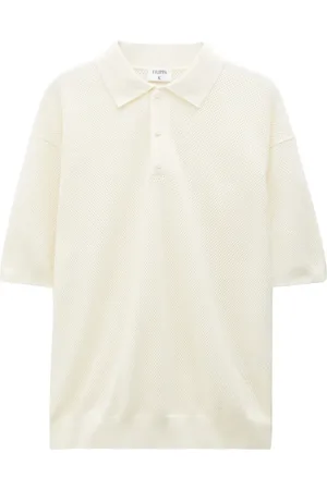 Filippa K Playera tipo polo de malla manga corta