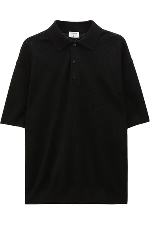 Filippa K Playera tipo polo de malla manga corta
