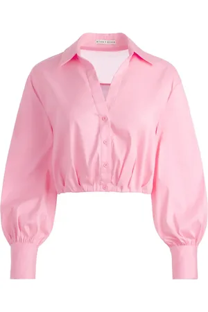 ALICE+OLIVIA Blusa Trudy con rayas estampadas