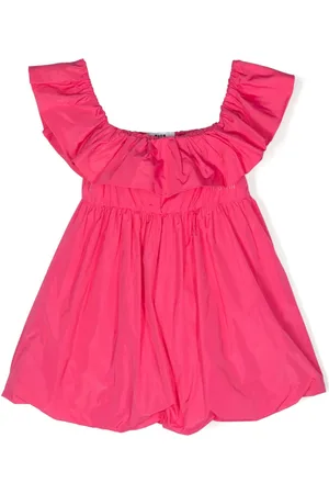 Msgm Vestido con logo bordado